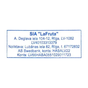 Colop Printer 40 zīmoga nospieduma paraugs ar 6 teksta rindām rāmītī